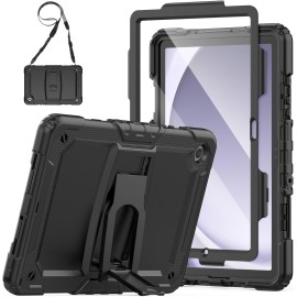 Coque pour Samsung Galaxy Tab A9+ 11'' SM-X210 / SM-X216 / SM-X218 Antichoc avec Sangle Support 360